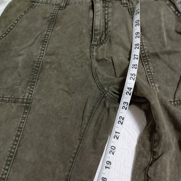 Ecote 100% Cotton Olive Green Cargo Pants With Zippers Size 28 Womens - Picture 11 of 12